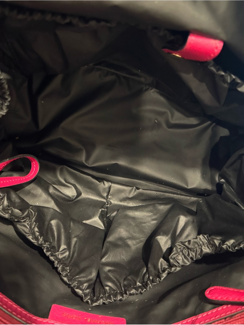 Michael Kors Black diaper bag with Hot Pink Trim and Gold Accents - Picture 5 of 12